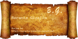 Berente Gizella névjegykártya