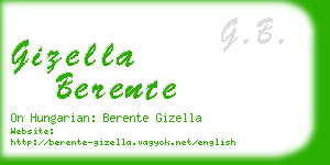 gizella berente business card